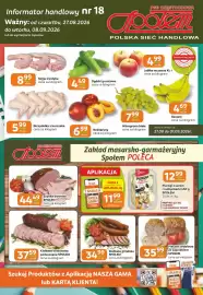 Społem Częstochowa gazetka Strona 1: Szyja z indyka €8,99, Nektaryny €6,99