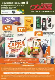 Społem Częstochowa gazetka Strona 12: Czekolada Milka Alpine Milk €4,99, Napój energetyzujący Black Mojito €2,29