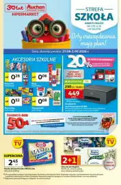Auchan gazetka tydzień 35 Strona 1: Klej Wikol €0,06, Nożyczki różne rodzaje €0,28