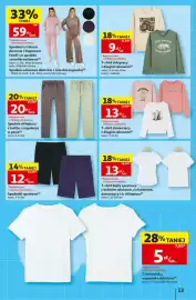 Auchan gazetka tydzień 35 Strona 13: Spodnie chłopięce z twillu, z regulacją w pasie €20,00, Spodenki sportowe €12,00