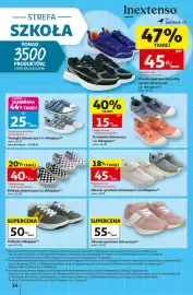 Auchan gazetka tydzień 35 Strona 14: Półbuty dziewczęce lub chłopięce €40,00, Trampki dziewczęce lub chłopięce €25,00