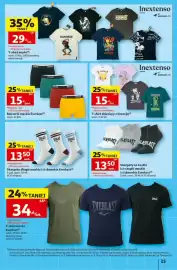 Auchan gazetka tydzień 35 Strona 15: Bokserki męskie Everlast €15,00, T-shirt dziecięcy z licencją €15,00
