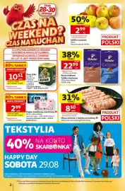 Auchan gazetka tydzień 35 Strona 2: Mięso mielone z indyka na kotlety €8,50, Kawa mielona Tchibo Exclusive €22,99