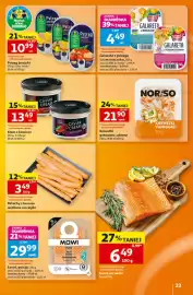 Auchan gazetka tydzień 35 Strona 23: Capelin Caviar Cream €13,49, Galareta z pstrąga lub morszczuka €4,49
