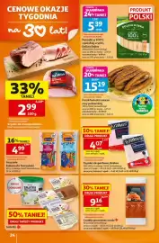 Auchan gazetka tydzień 35 Strona 24: Parówki z polskiej szynki Dolina Dobra €5,39