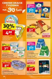 Auchan gazetka tydzień 35 Strona 26: Ser tarty Apetina €7,25, Ser pleśniowy Président camembert lub brie €4,88
