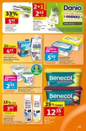 Auchan gazetka tydzień 35 Strona 29: Jogurt śmietankowy 9% tł. €2,55, Margaryna Flora €5,45