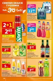 Auchan gazetka tydzień 35 Strona 34: Napój Hortex €2,89, Letnie jabłko Bracia Sadownicy €5,98