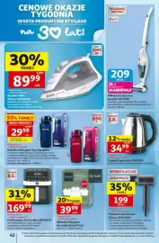 Auchan gazetka tydzień 35 Strona 42: Czajnik Esperanza €34,99, Żelazko Tefal Virtuo 30 €89,99