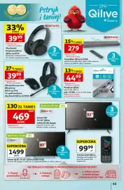 Auchan gazetka tydzień 35 Strona 45: Słuchawki bezprzewodowe Qilive Q.1102 €39,99, Pendrive Qilive €44,99