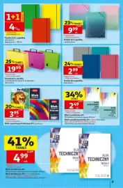 Auchan gazetka tydzień 35 Strona 9: Blok rysunkowy kolorowy €3,95, Teczka A4 z rączką €19,99
