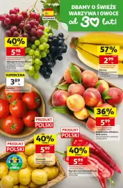 Auchan gazetka | Supermarket Strona 3: Winogrona bezpestkowe €5,98, Brzoskwinie układane, duże owoce €5,99
