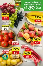 Auchan gazetka | Supermarket Strona 3: Winogrona bezpestkowe €5,98, Brzoskwinie układane, duże owoce €5,99