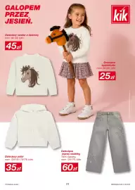 KiK gazetka Strona 11: Dziecięcy polar €35,00, Dziecięce jeansy wideleg €60,00