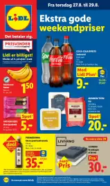 Lidl tilbudsavis Side 1: Mammen ost €20,00, Coca-Cola/Sprite Sodavand €9,00