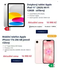 Datart leták Strana 4: Apple iPhone 17e 256 GB jemně růžový €16.990,00