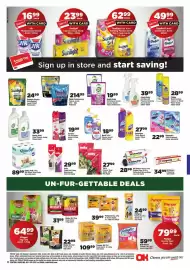 OK Foods catalogue Page 8: Domestos Thick Bleach €27,99, Pedigree Dentastix Dog Treats 3's €24,99