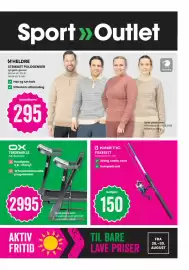 Sport Outlet kundeavis uke 35 Side 1: Kinetic fiskesett fantastica cc 7/9' €150,00, Heldre strikket pologenser €295,00
