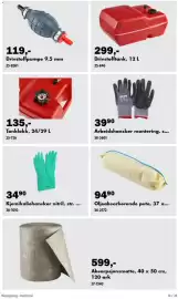 Biltema kundeavis Side 18: Tanklokk €135,00, Drivstofftank €299,00