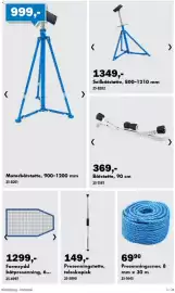 Biltema kundeavis Side 3: Seilbåtstøtte €1.349,00, Båtstøtte €369,00