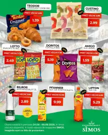 Catalog Simos Pagină 3: Gustino covrigei €2,99, Doritos tortilla €5,19