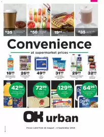 OK urban catalogue Page 1: First Choice Salted Butter €72,99, Café Mocha Coffee €35,00