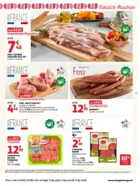 Catalogue Auchan Supermarché page 3: LE PORC FRANÇAIS €0,67, LE PORC FRANÇAIS PORC : POITRINE TRANCHÉE AVEC OS €1,27