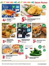 Catalogue Auchan Supermarché page 5: AUCHAN LE POISSONNIER 4 FILETS DE MERLU FAÇON FISH AND CHIPS €5,99