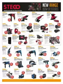 BUCO catalogue Page 2: STECO 650W 10MM IMPACT DRILL €299,00, STECO 115MM 710W ANGLE GRINDER €299,00