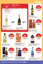 Catalogue Monoprix page 25: Ballantine's Whisky écossais €17,39, J&B Whisky €15,60