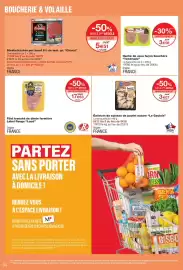 Catalogue Monoprix page 54: Loué Filet tranché de dinde fermière €17,63, Le Gaulois Émincés de cuisses de poulet nature €3,07