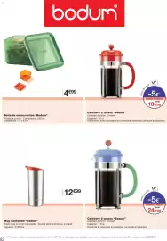 Catalogue Monoprix page 82: Bodum Cafetière 8 tasses €24,99, Bodum Cafetière 3 tasses €10,99
