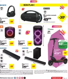 Catalogue Conforama page 11: JBL HIGHPOWER €199,00, MUSE Enceinte nomade €49,99