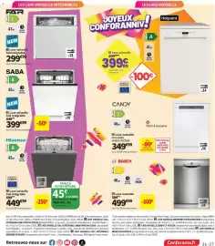 Catalogue Conforama page 37: CANDY Lave-vaisselle €349,99, FAR Lave vaisselle full intégrable €299,00