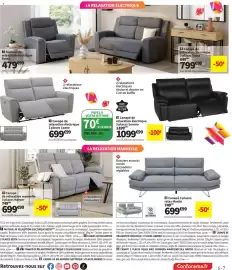 Catalogue Conforama page 7: Loane Canapé de relaxation électrique €699,00, Sereno Canapé de relaxation électrique €1.099,00