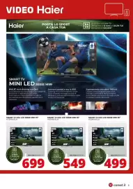 Volantino Comet Pagina 5: Haier MiniLED 55" €499,00, Haier MiniLED 75" €699,00