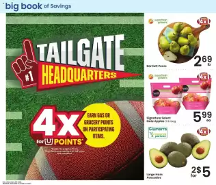 Albertsons weekly ad Page 14: Signature Select Gala Apples €5,99, Superfresh Growers Bartlett Pears €2,69