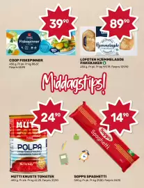 Coop Marked uke 35 Side 2: SOPPS SPAGHETTI €14,90, MUTTI KNUSTE TOMATER €24,90