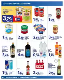 Volantino Ok Sigma Pagina 10: Acqua Valmora naturale, frizzante €0,30, Insalata con tonno Le Specialità Mareblu €2,89