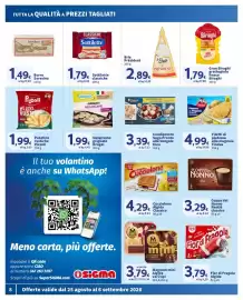 Volantino Ok Sigma Pagina 8: Condipresto Sugo Pronto alle Vongole Esca €3,39, Filetti di platessa alla mugnaia Findus €4,99