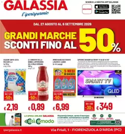 Volantino Galassia Pagina 1: Samsung QLED 4K 55" €349,00, Le conserve della nonna lampomodoro dell'Emilia Romagna €0,89