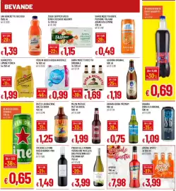 Volantino Galassia Pagina 15: Bavaria birra 8.6 original €1,09, Raffo lavorazione grezza birra €1,25