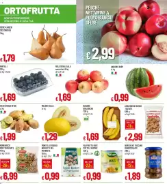 Volantino Galassia Pagina 4: Banane biologiche €1,69, Meloni gialli €1,29