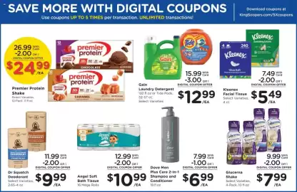 King Soopers weekly ad week 35 Page 12: Premier Protein Shake €24,99, Glucerna Shake €7,99