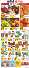 United Supermarkets weekly ad week 35 Page 1: Washington sugar bee apples €1,97, Green Mountain Coffee Pods €6,97