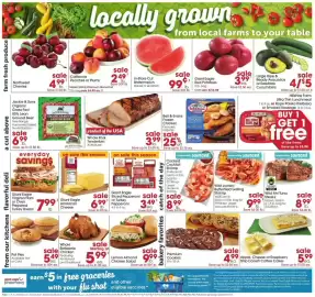 Giant Eagle weekly ad week 35 Page 4: Cooked Cocktail Shrimp €8,99, Jackie & Sons organic grass-fed ground beef €6,99
