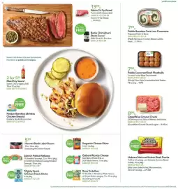 Publix weekly ad week 35 Page 5: Publix Seasoned Beef Meatballs €7,99, GreenWise Ground Chuck €8,99