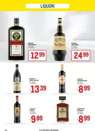 Volantino Metro Pagina 28: Amaretto 28° Disaronno €8,99, Fernet-branca €13,39