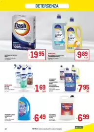 Volantino Metro Pagina 33: Pulitori Quasar €1,69, Detergente multiuso P&G Professional €7,95