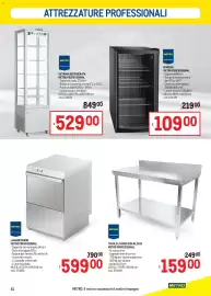 Volantino Metro Pagina 41: Tavolo lavoro con alzata Metro Professional €159,00, Lavabicchieri Metro Professional €599,00